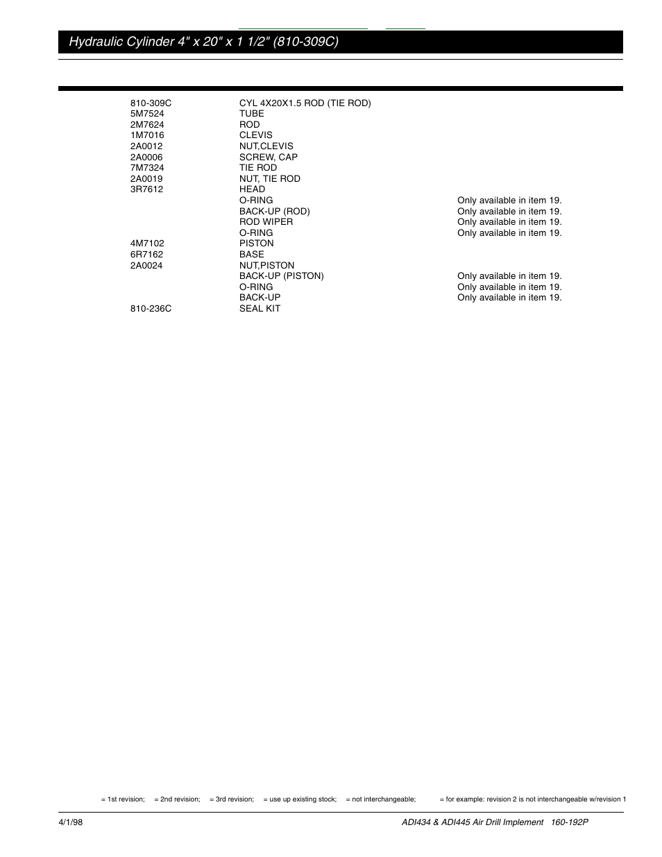 Table of contents index | Great Plains ADI445 Parts Manual User Manual | Page 79 / 87