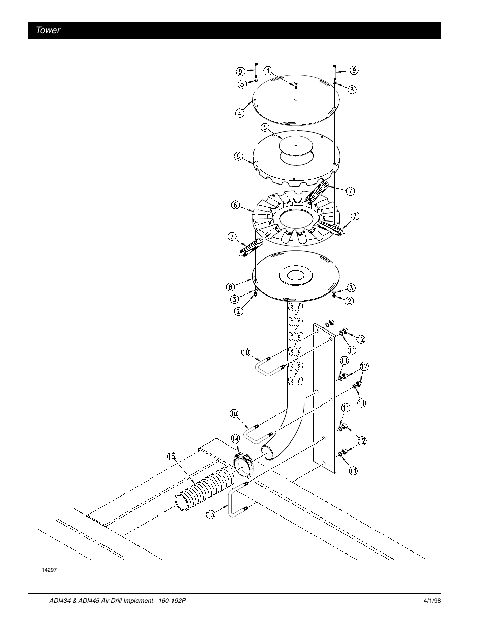 Section 2 towers -1, Tower -1, Table of contents index | Tower | Great Plains ADI445 Parts Manual User Manual | Page 8 / 87