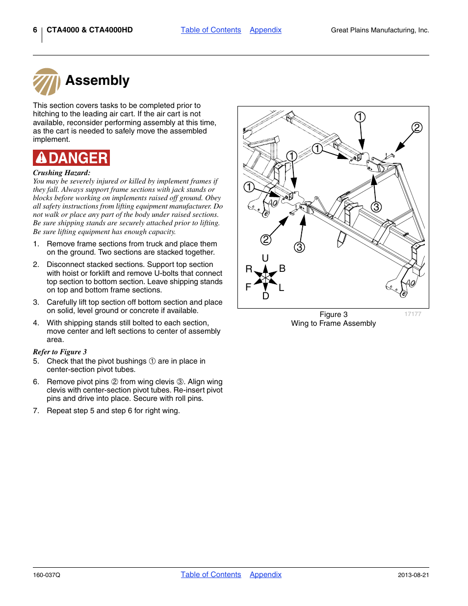 Assembly | Great Plains CTA4000 Predelivery Manual User Manual | Page 10 / 38