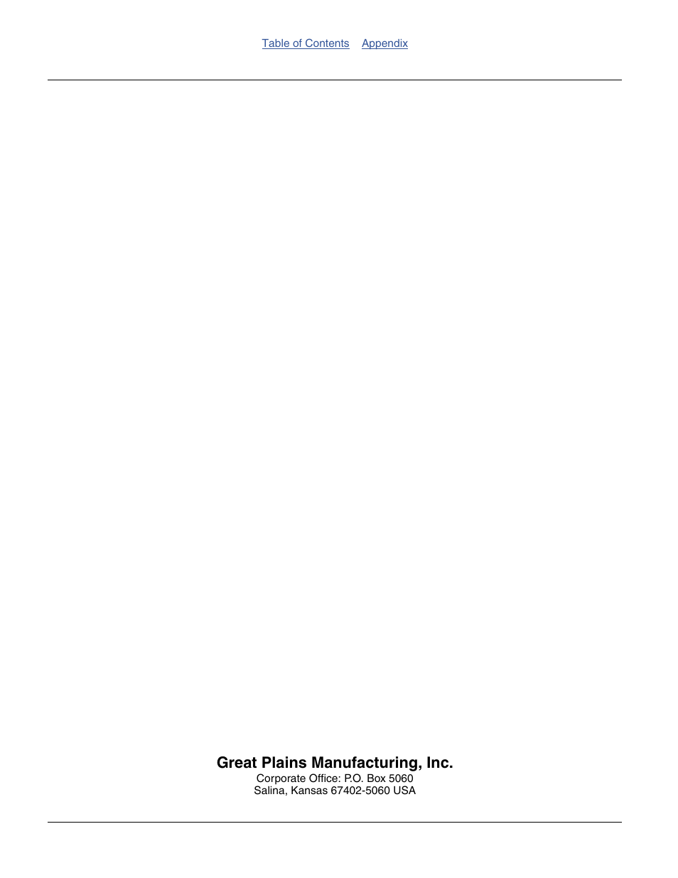 Great plains manufacturing, inc | Great Plains CTA4000 Predelivery Manual User Manual | Page 38 / 38