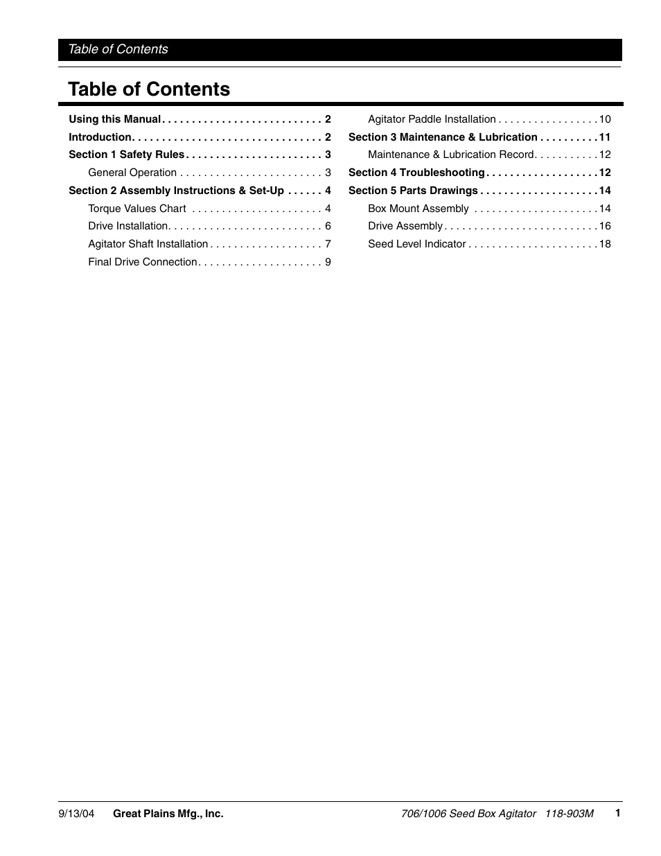 Great Plains 1006NT Operator Manual User Manual | Page 3 / 22
