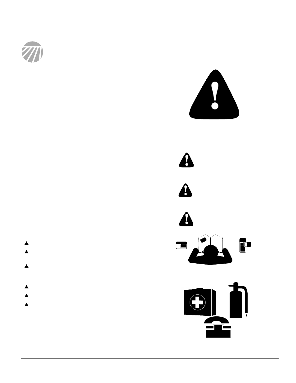 Important safety information, Look for safety symbol, Be aware of signal words | Review operating information, Prepare for emergencies, Danger, Caution, Warning | Great Plains 3N4010HDA Predelivery Manual User Manual | Page 3 / 44
