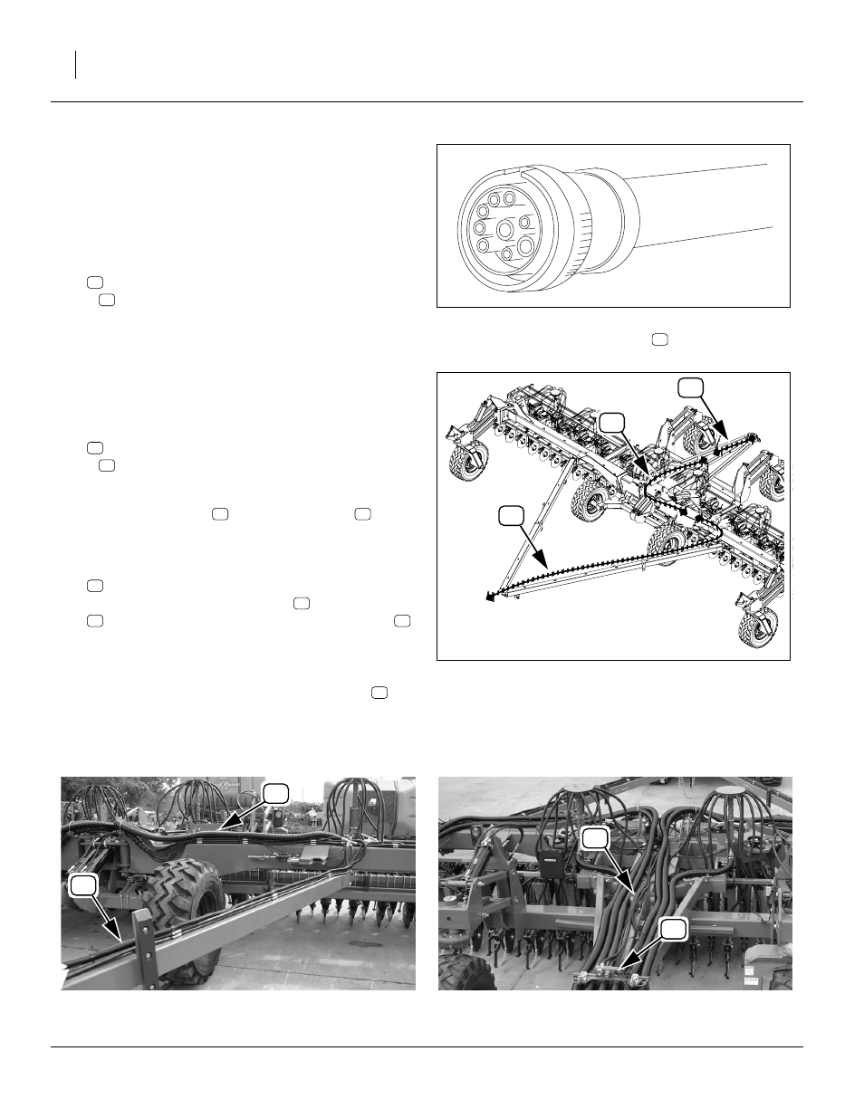 Route monitor harness, Monitor harness without blockage | Great Plains 3N4010HDA Predelivery Manual User Manual | Page 32 / 44