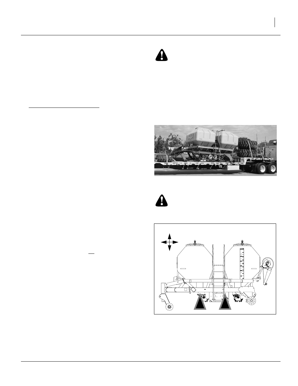 Unload air cart, Lift air cart on truck, Locate parts | Caution | Great Plains 3N4010HDA Predelivery Manual User Manual | Page 9 / 44