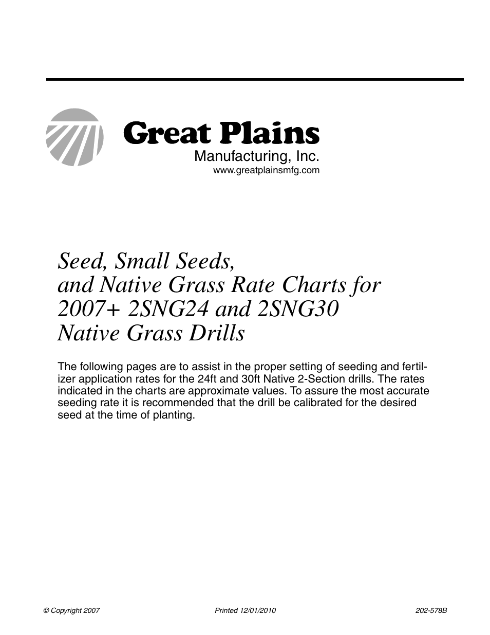 Great Plains 2SNG30 Material Rate User Manual | 26 pages