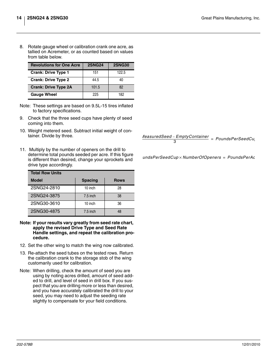 Great Plains 2SNG30 Material Rate User Manual | Page 16 / 26