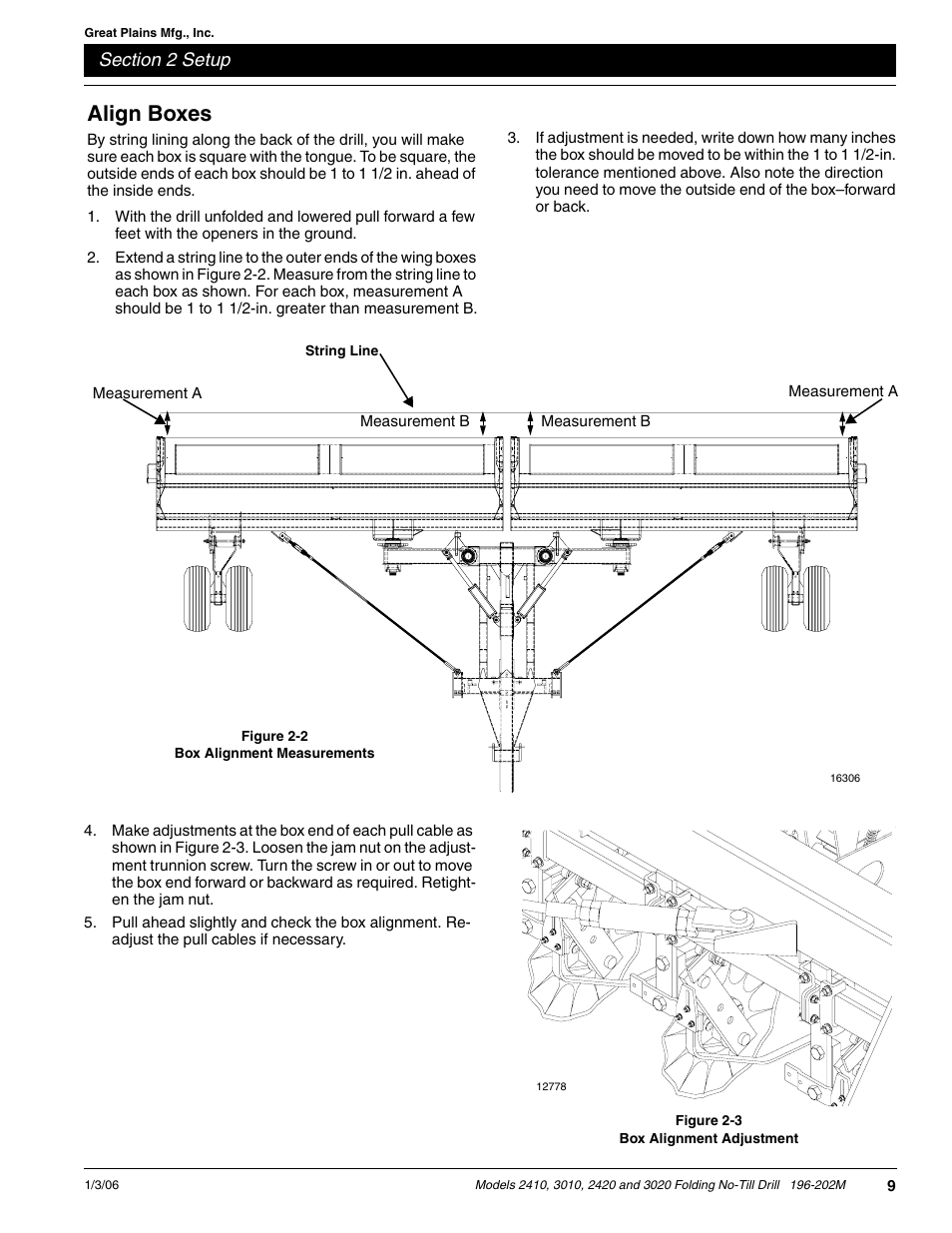Align boxes | Great Plains 2N-3020 Predelivery Manual User Manual | Page 11 / 14