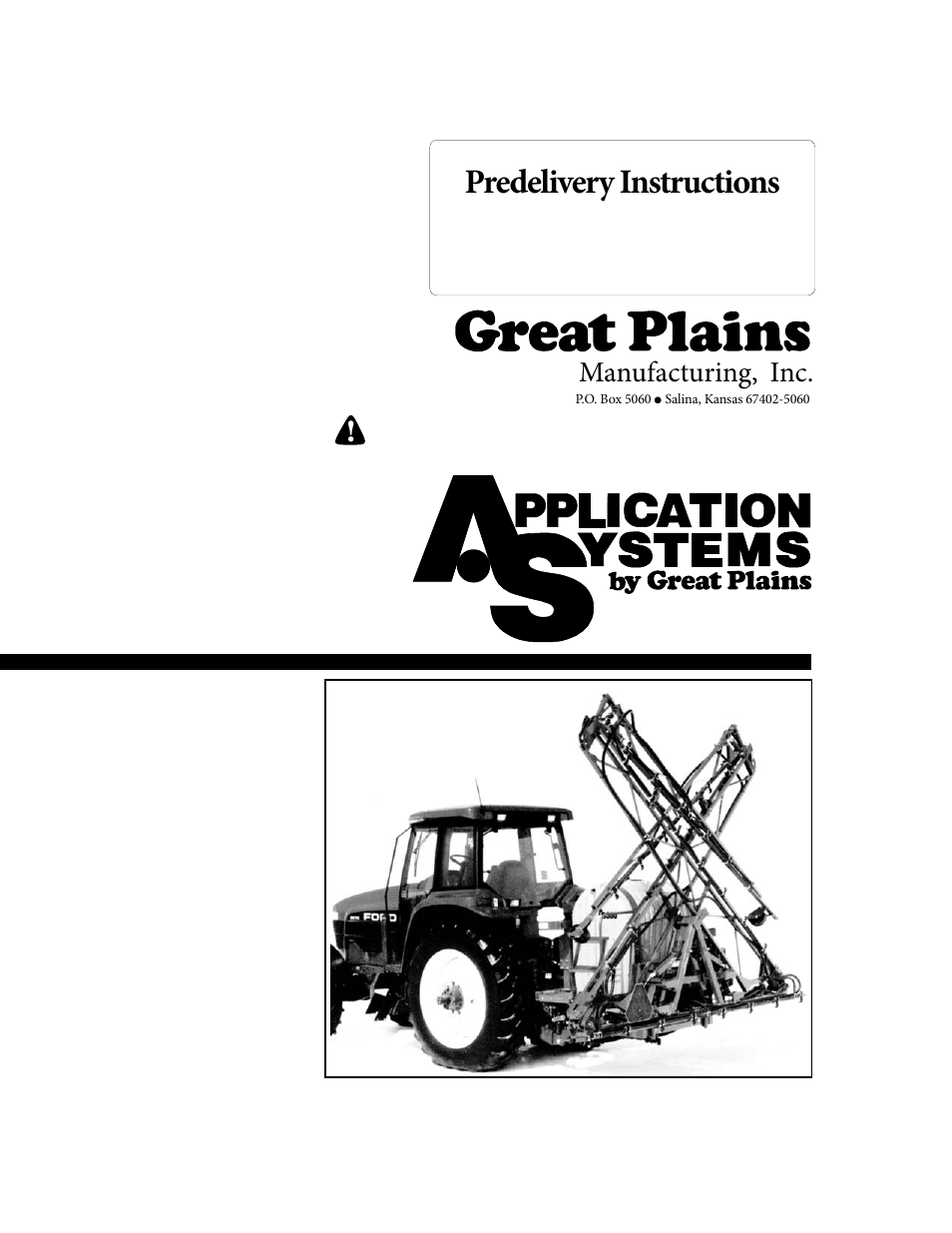 Great Plains CF60 Predelivery Manual User Manual | 15 pages