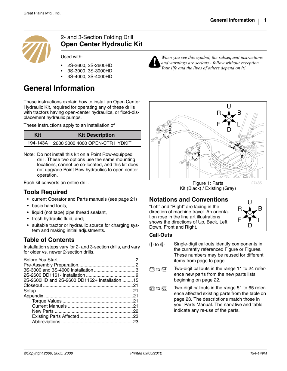 Great Plains 3S-3000 Installation Instructions User Manual | 24 pages