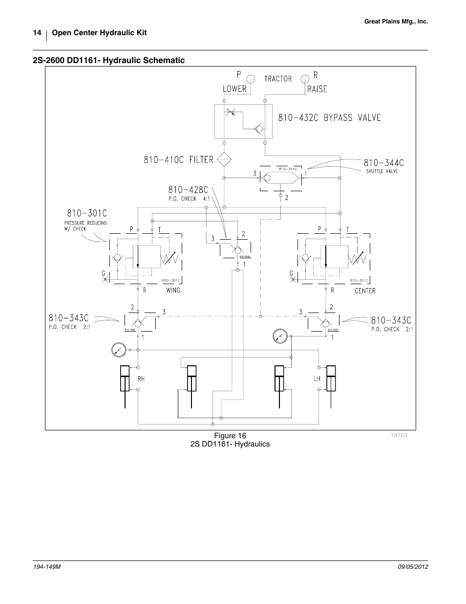 2s-2600 dd1161- hydraulic schematic | Great Plains 3S-3000 Installation Instructions User Manual | Page 14 / 24