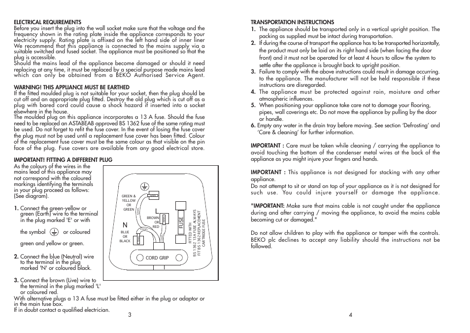 Beko TLDA 662 User Manual | Page 3 / 10