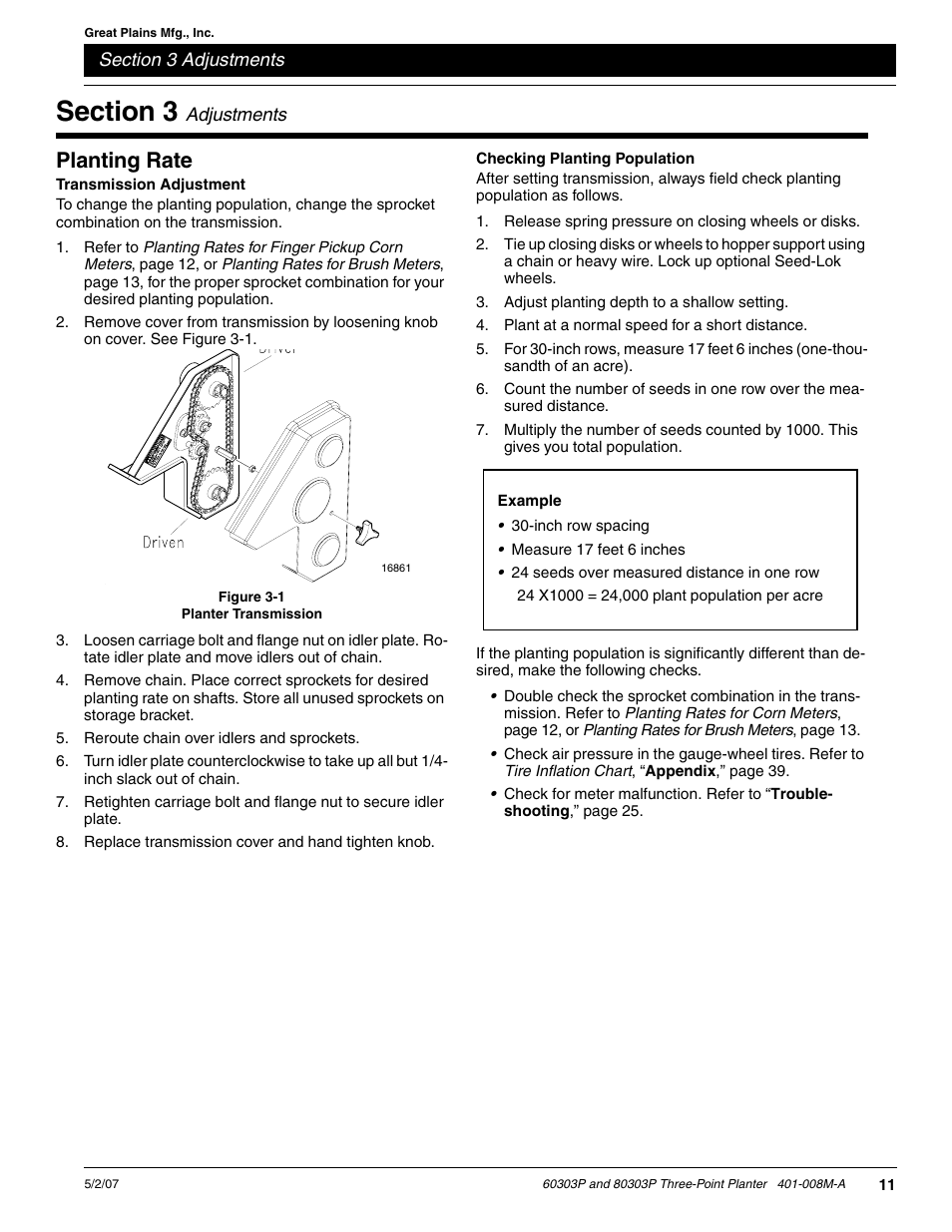 Planting rate | Great Plains 8030P G1022 Operator Manual User Manual | Page 14 / 44