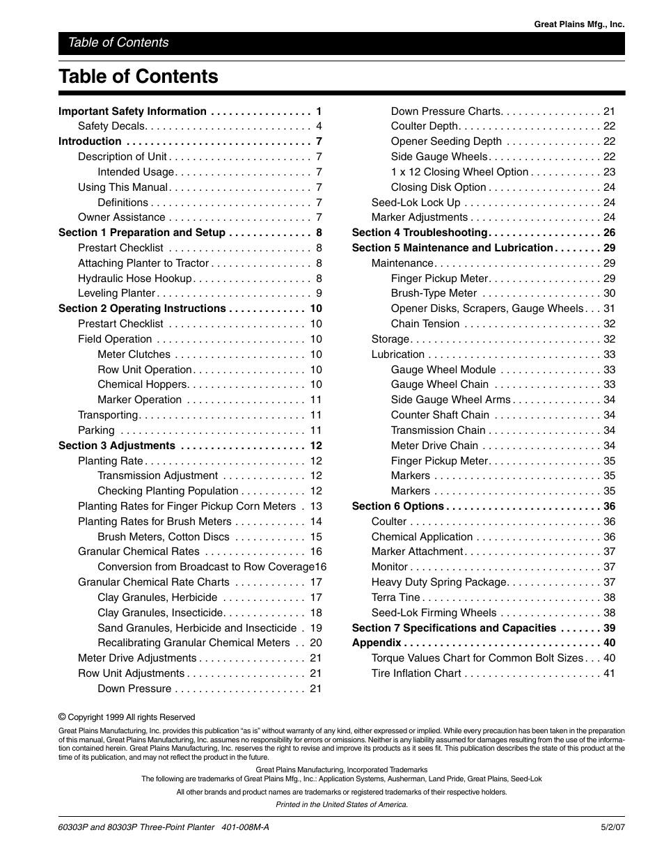 Great Plains 8030P G1022 Operator Manual User Manual | Page 2 / 44