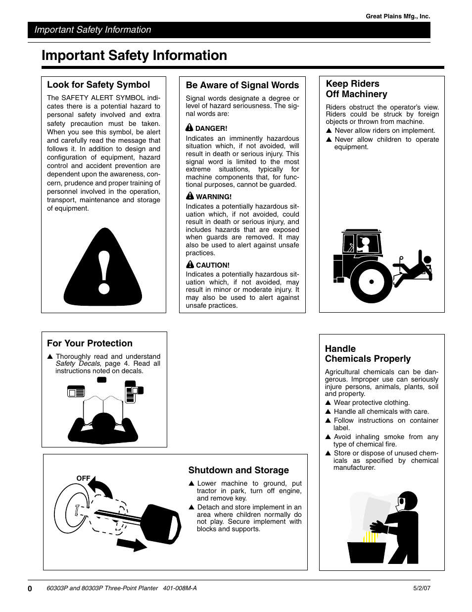 Important safety information | Great Plains 8030P G1022 Operator Manual User Manual | Page 3 / 44