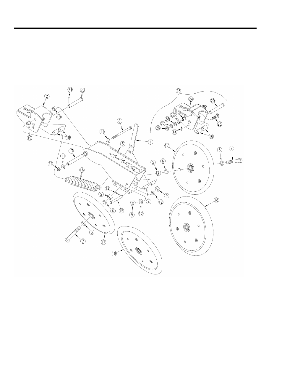 Press wheel assembly (s/n b1032a-) | Great Plains YP4025F-1670 Parts Manual User Manual | Page 132 / 274