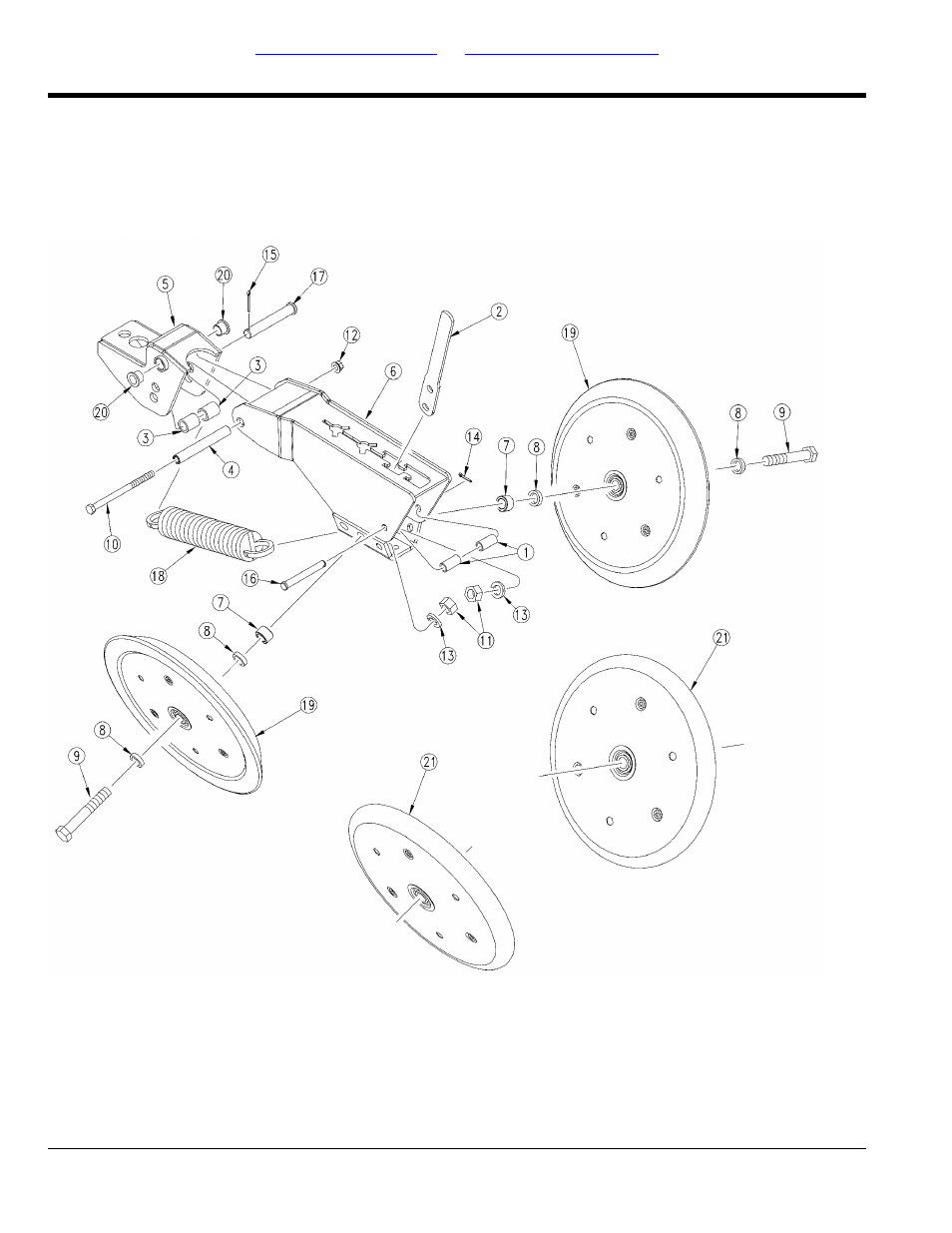 Press wheel assembly (s/n b1033a - b1074a) | Great Plains YP4025F-1670 Parts Manual User Manual | Page 134 / 274