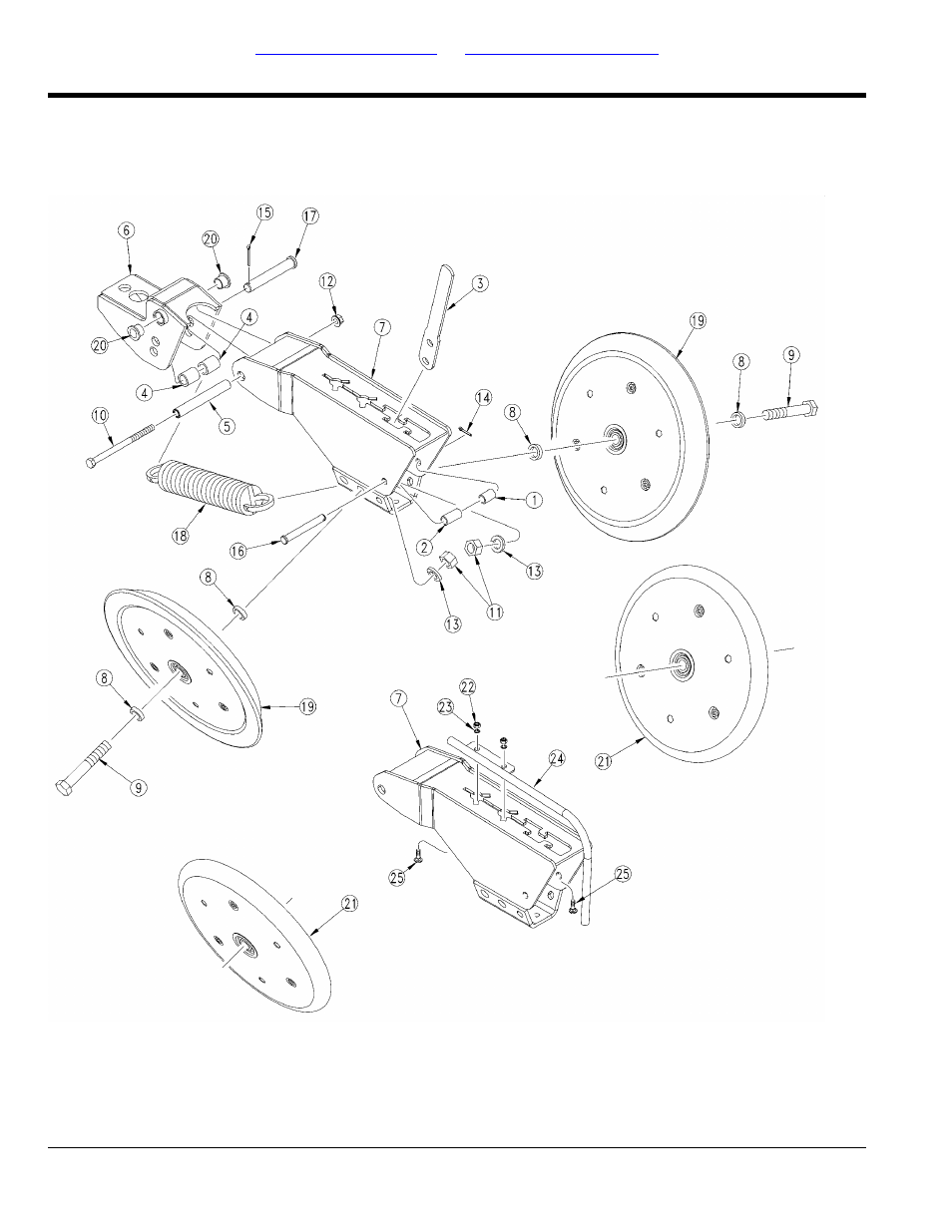 Press wheel assembly lh (s/n b1033a - b1074a) | Great Plains YP4025F-1670 Parts Manual User Manual | Page 150 / 274