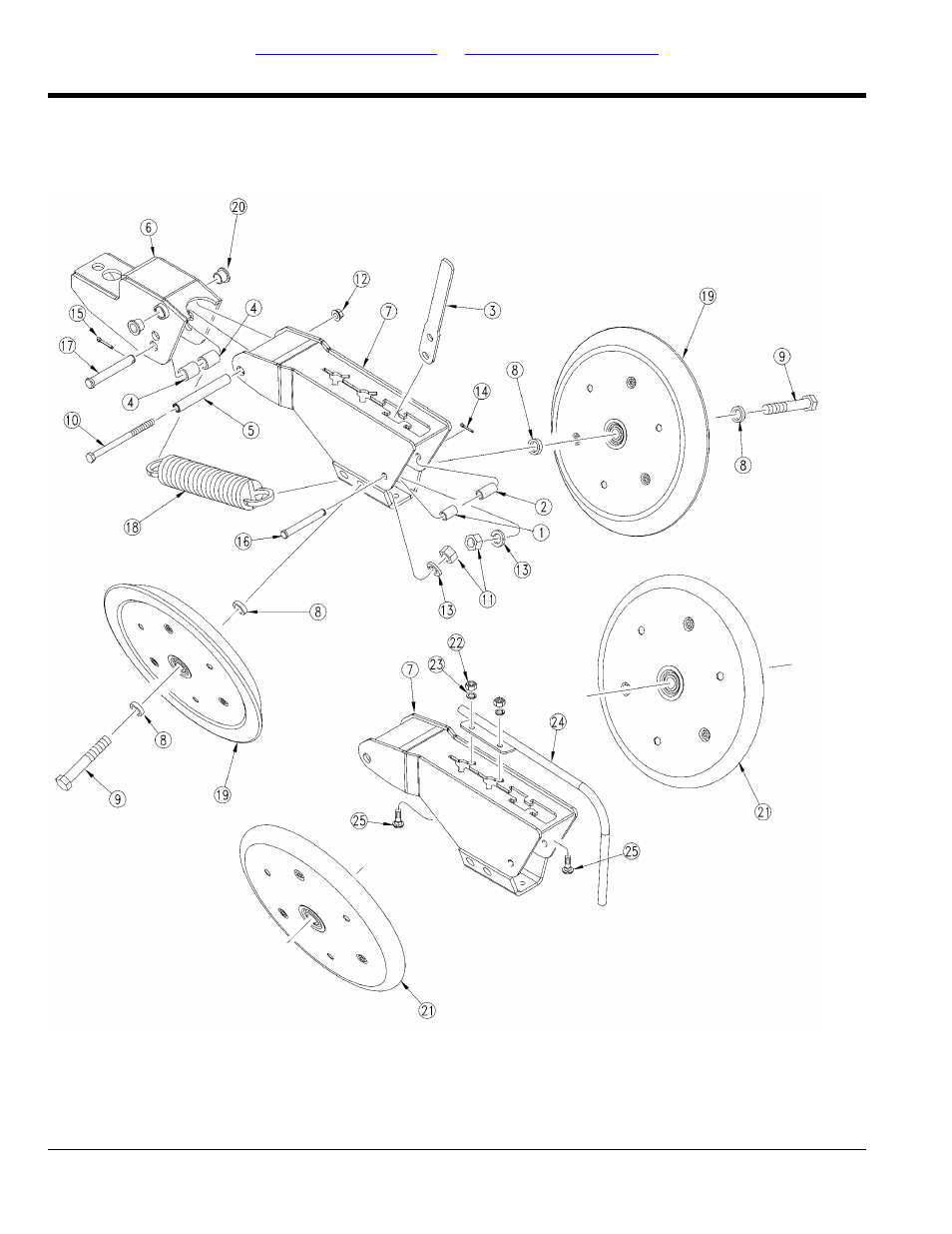 Press wheel assembly rh (s/n b1033a - b1074a) | Great Plains YP4025F-1670 Parts Manual User Manual | Page 154 / 274