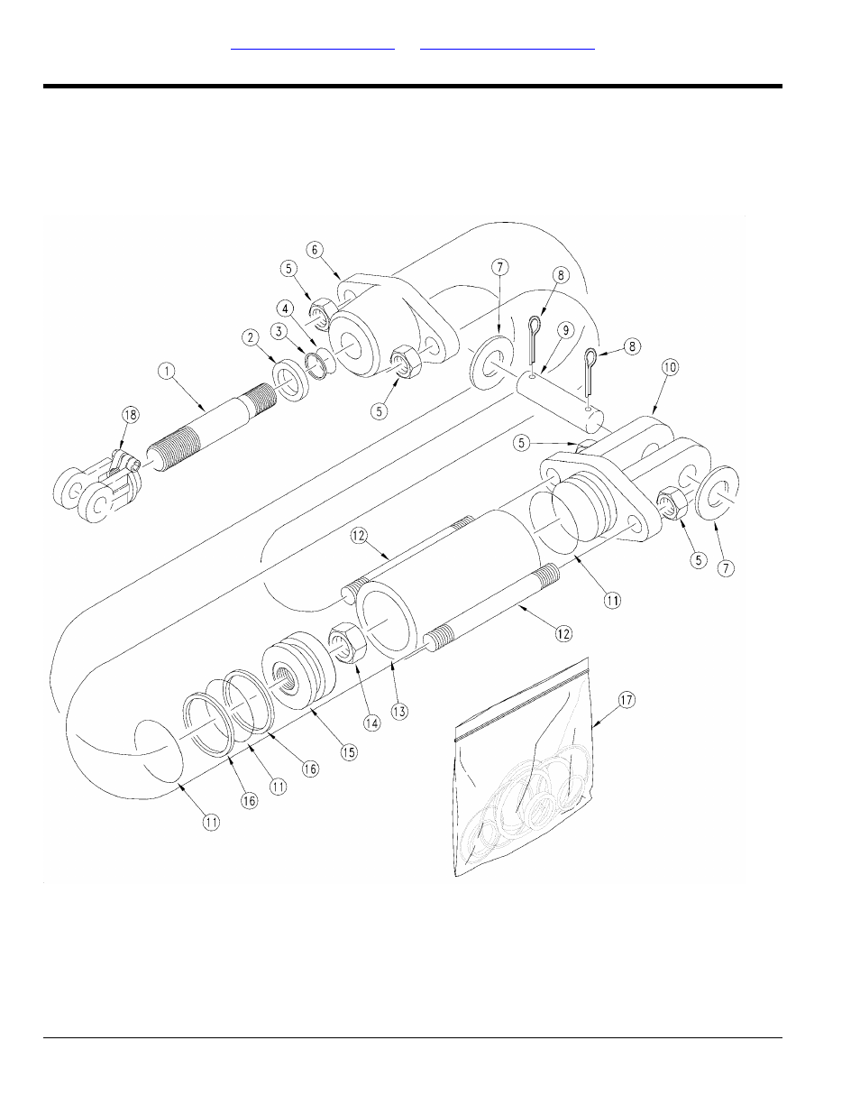 Hydraulic cylinder (810-555c 1.5x2.5x.75 rod) | Great Plains YP4025F-1670 Parts Manual User Manual | Page 190 / 274