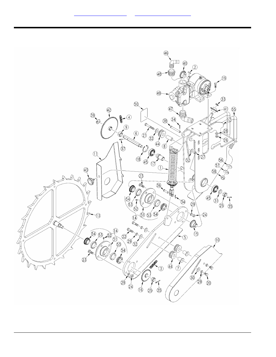 Fertilizer contact wheel breakdown (s/n b1056a-) | Great Plains YP4025F-1670 Parts Manual User Manual | Page 220 / 274