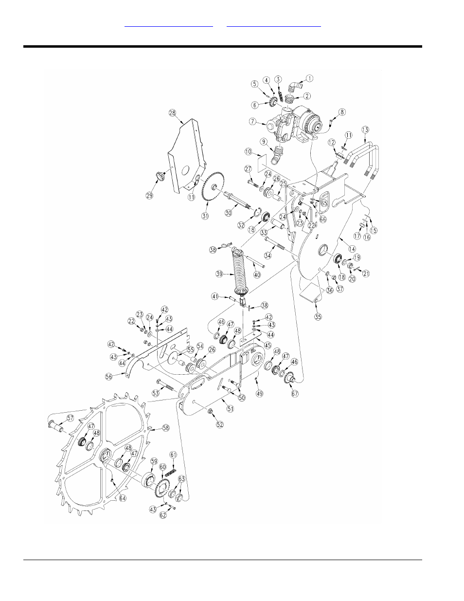 Fertilizer contact wheel breakdown (s/n b1057a+) | Great Plains YP4025F-1670 Parts Manual User Manual | Page 224 / 274