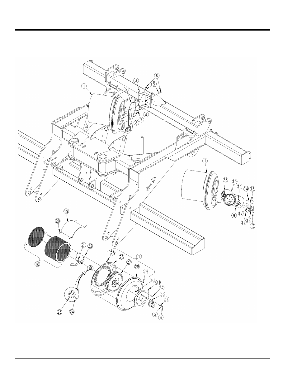 Dry fertilizer fan mounting | Great Plains YP4025F-1670 Parts Manual User Manual | Page 250 / 274