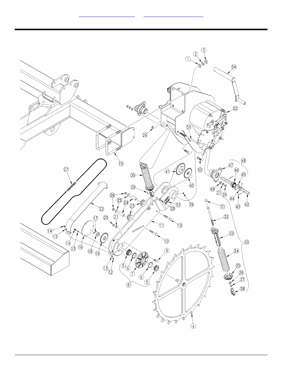 Dry fertilizer ground drive to frame | Great Plains YP4025F-1670 Parts Manual User Manual | Page 252 / 274