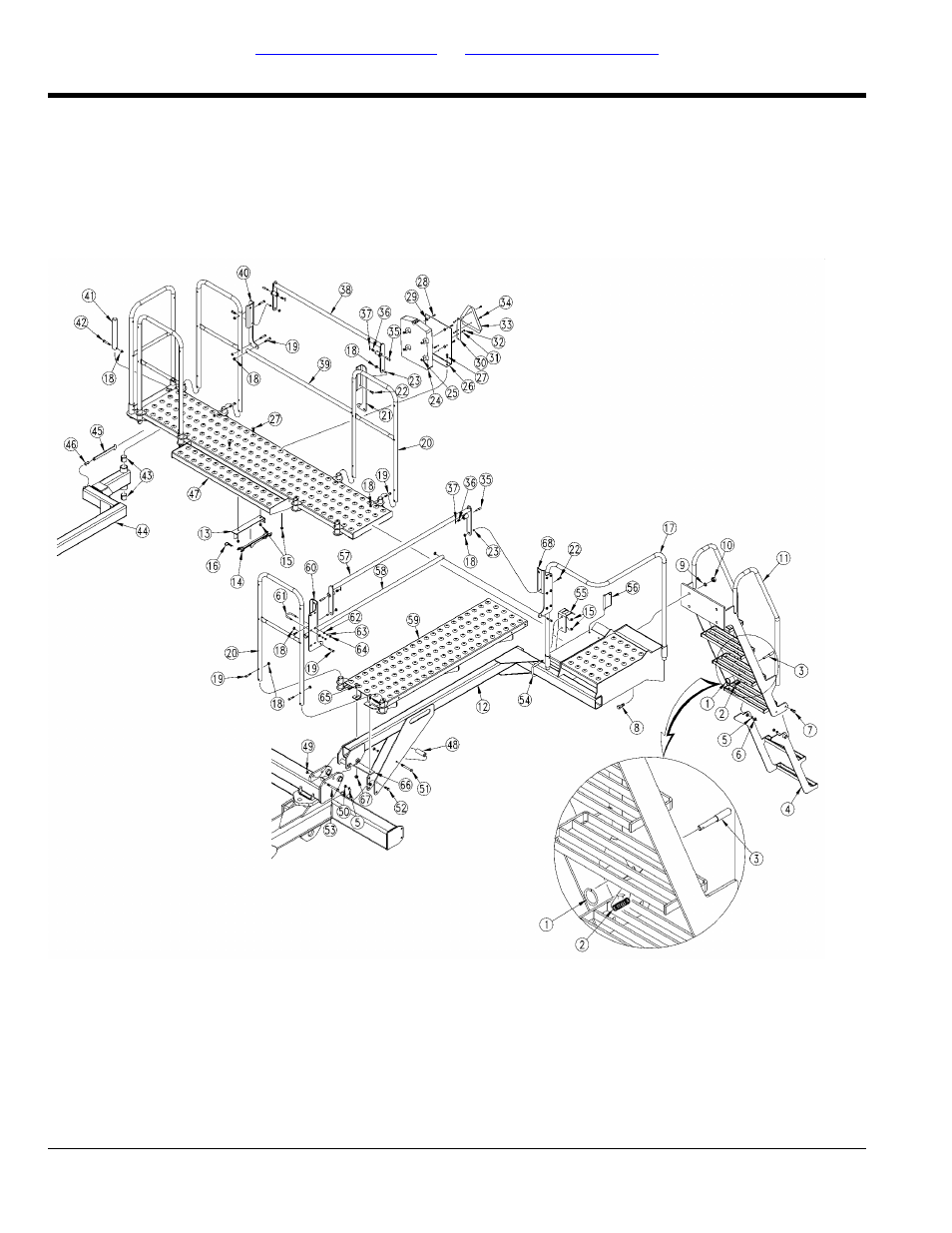 Dry fertilizer walkboard and ladder | Great Plains YP4025F-1670 Parts Manual User Manual | Page 256 / 274