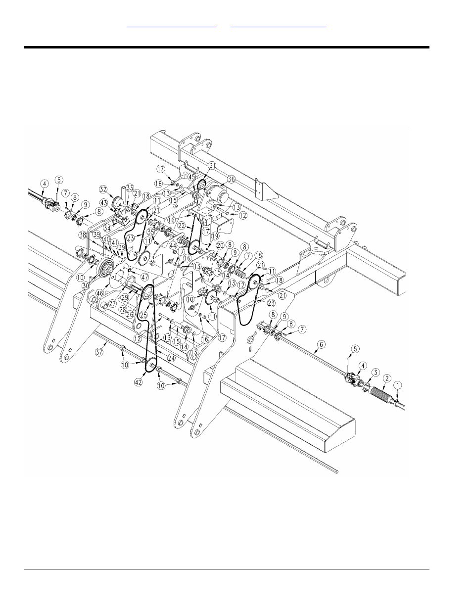 Drive, Mainframe hydraulic drive | Great Plains YP4025F-1670 Parts Manual User Manual | Page 52 / 274