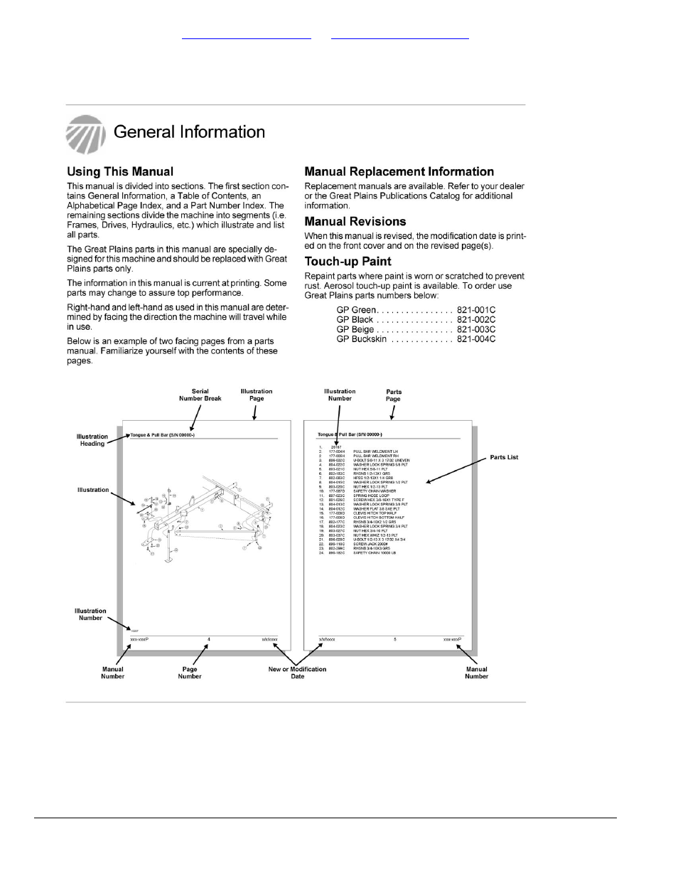 Section 1: introduction, Table of contents part number index | Great Plains YP4025F-1670 Parts Manual User Manual | Page 6 / 274