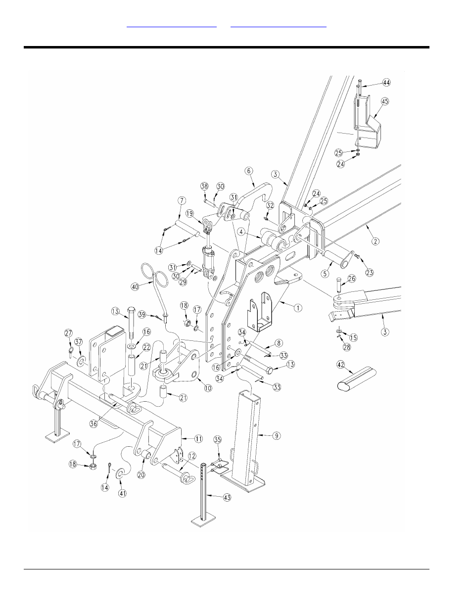 Frame, Tongue, Selected models | Table of contents part number index tongue | Great Plains YP4025F-1670 Parts Manual User Manual | Page 8 / 274