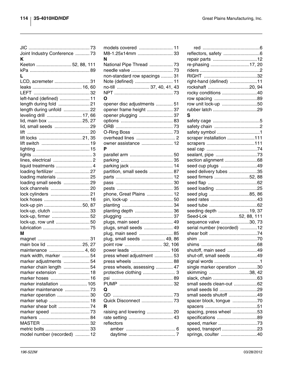 Great Plains 3S-4010HDF Operator Manual User Manual | Page 118 / 122