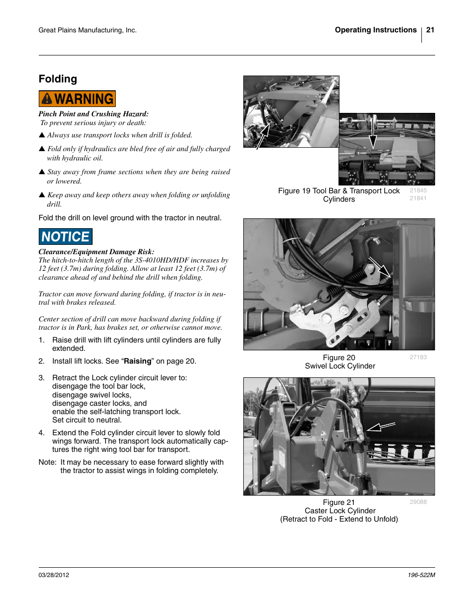 Folding | Great Plains 3S-4010HDF Operator Manual User Manual | Page 25 / 122