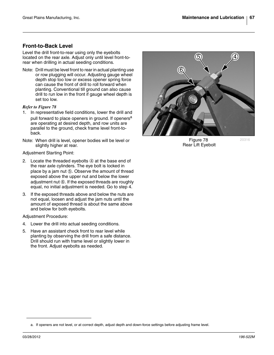 Front-to-back level | Great Plains 3S-4010HDF Operator Manual User Manual | Page 71 / 122