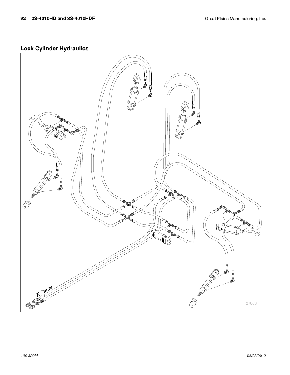 Lock cylinder hydraulics | Great Plains 3S-4010HDF Operator Manual User Manual | Page 96 / 122