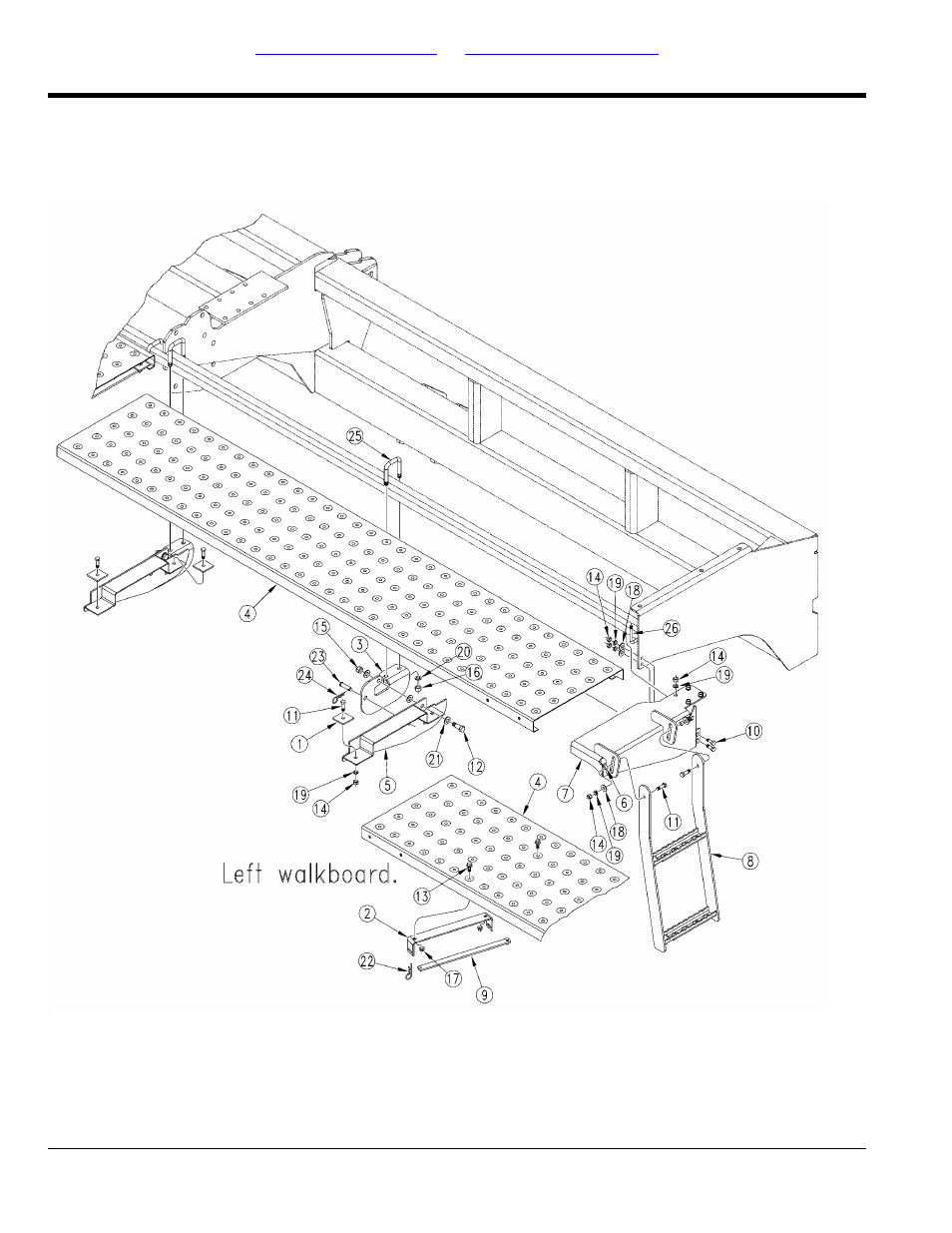 Walkboard and ladder (s/n 10542c+) | Great Plains 1520P Parts Manual User Manual | Page 18 / 148