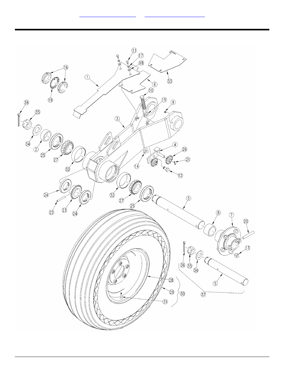 Drive, Single gauge wheel (s/n 10696c-) | Great Plains 1520P Parts Manual User Manual | Page 26 / 148
