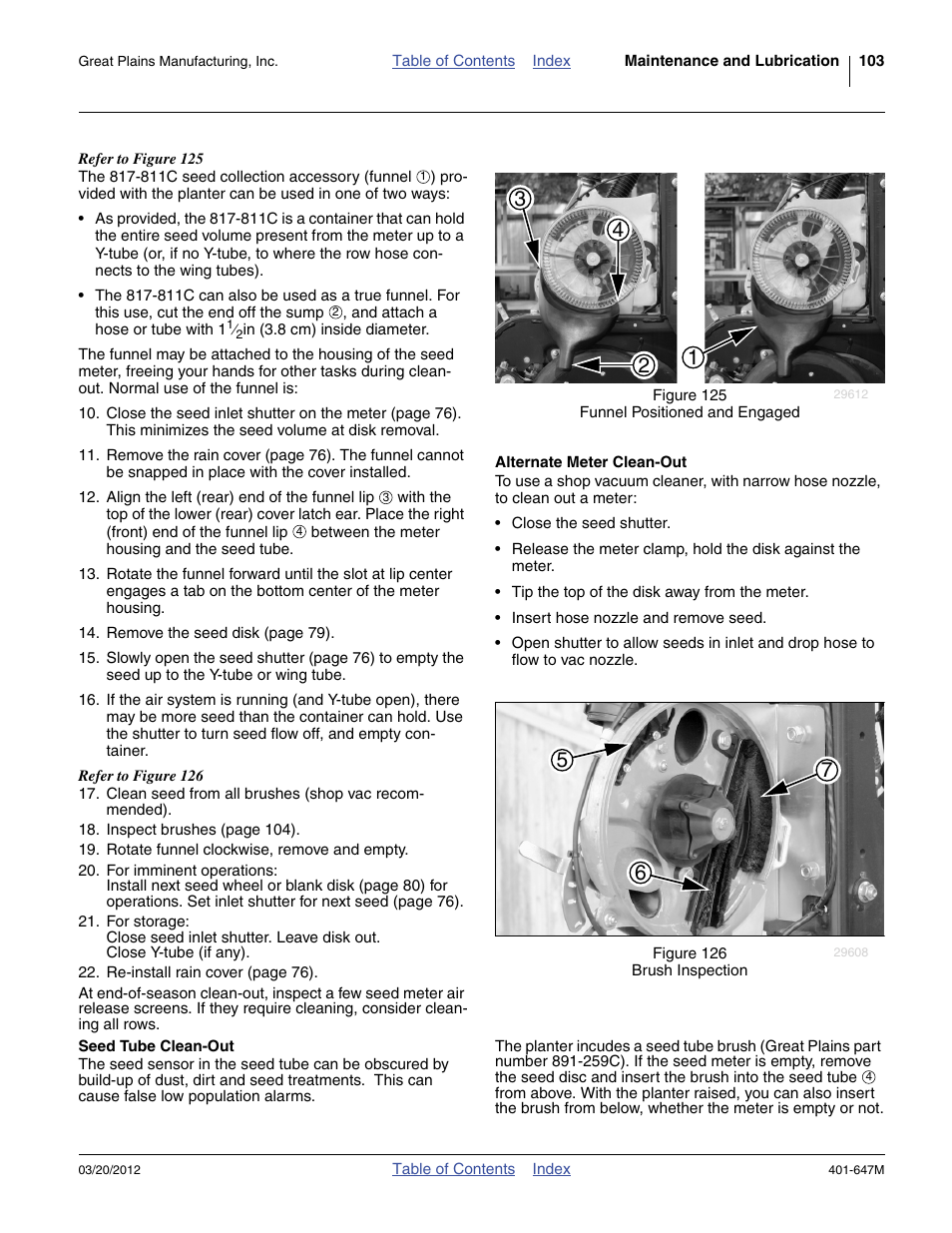 Alternate meter clean-out, Seed tube clean-out, Alternate meter clean-out seed tube clean-out | Great Plains 3PYPA Operator Manual User Manual | Page 107 / 188