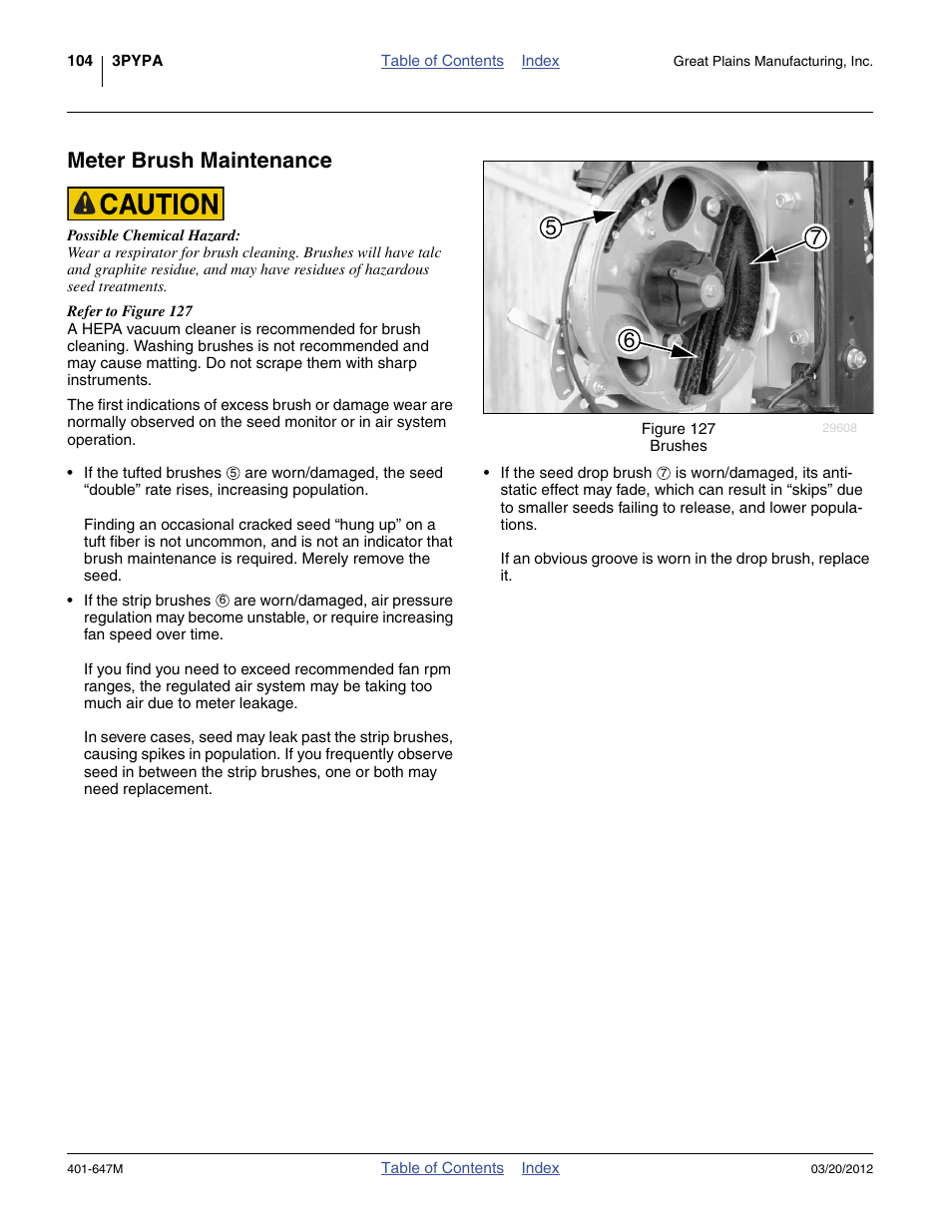 Meter brush maintenance | Great Plains 3PYPA Operator Manual User Manual | Page 108 / 188