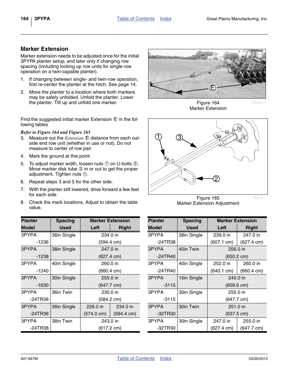 Marker extension | Great Plains 3PYPA Operator Manual User Manual | Page 168 / 188