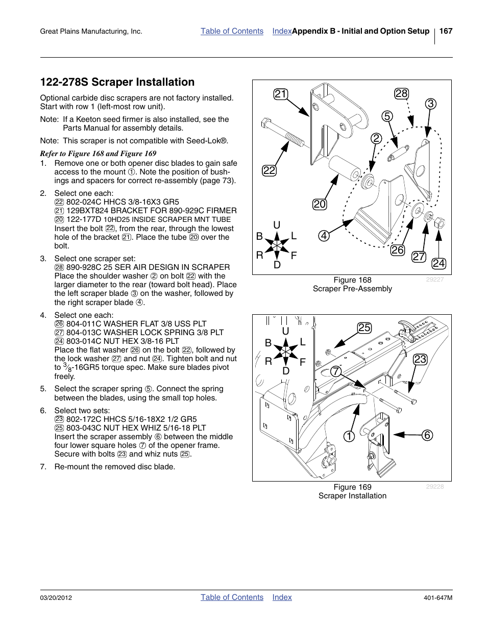 278s scraper installation | Great Plains 3PYPA Operator Manual User Manual | Page 171 / 188