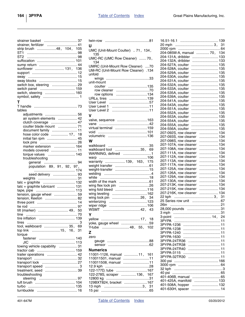 Great Plains 3PYPA Operator Manual User Manual | Page 184 / 188