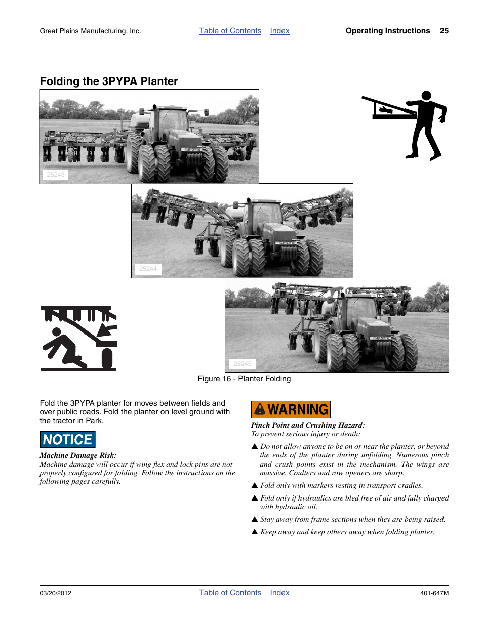 Folding the 3pypa planter | Great Plains 3PYPA Operator Manual User Manual | Page 29 / 188