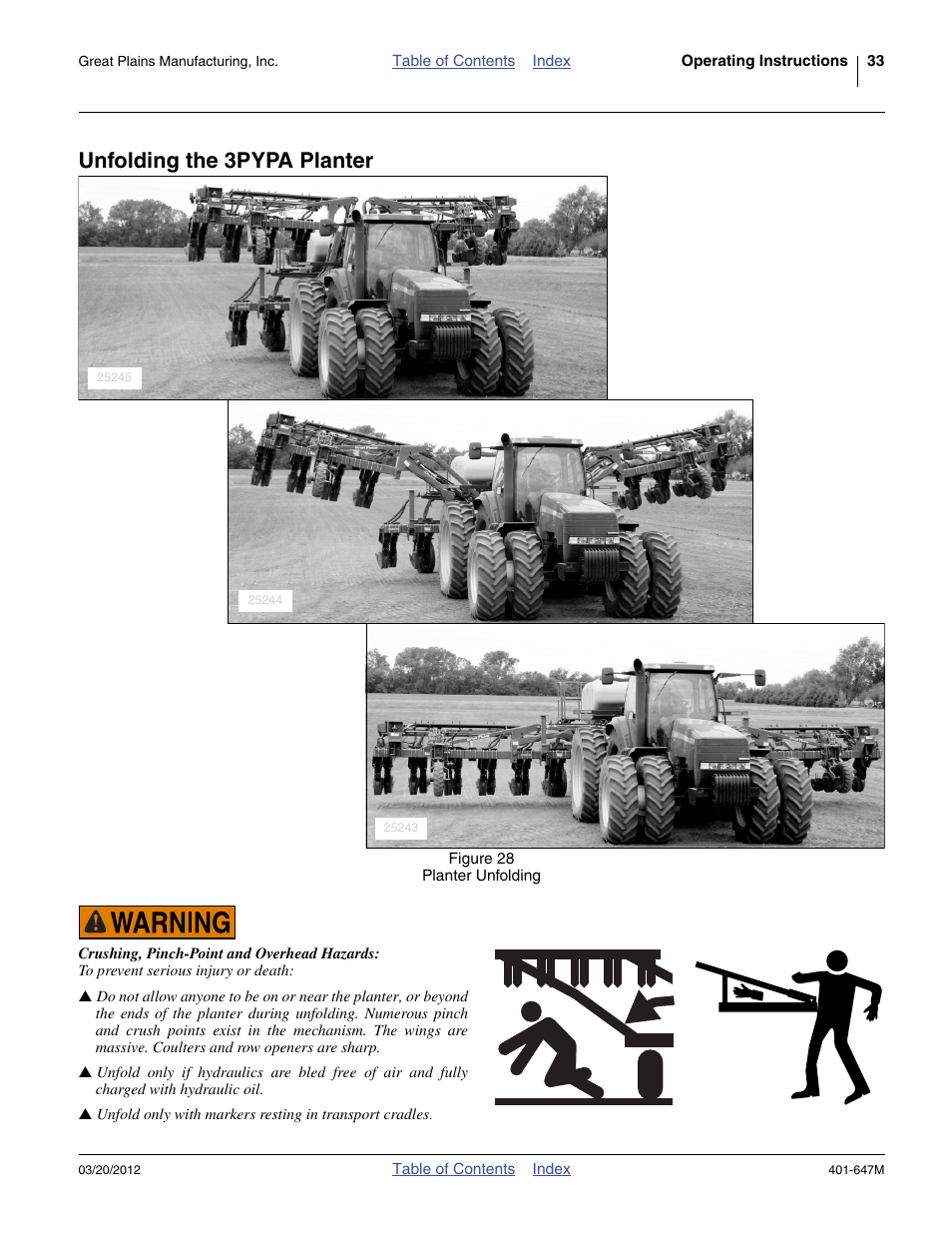 Unfolding the 3pypa planter | Great Plains 3PYPA Operator Manual User Manual | Page 37 / 188