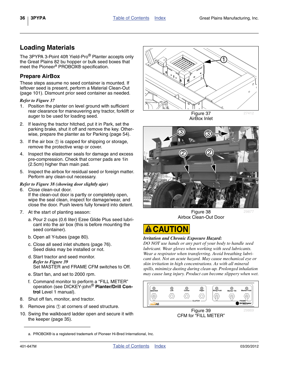 Loading materials, Prepare airbox | Great Plains 3PYPA Operator Manual User Manual | Page 40 / 188