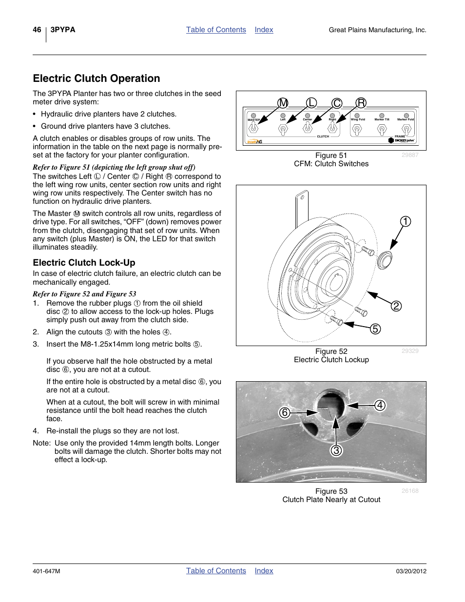 Electric clutch operation, Electric clutch lock-up, Ml c r | Great Plains 3PYPA Operator Manual User Manual | Page 50 / 188