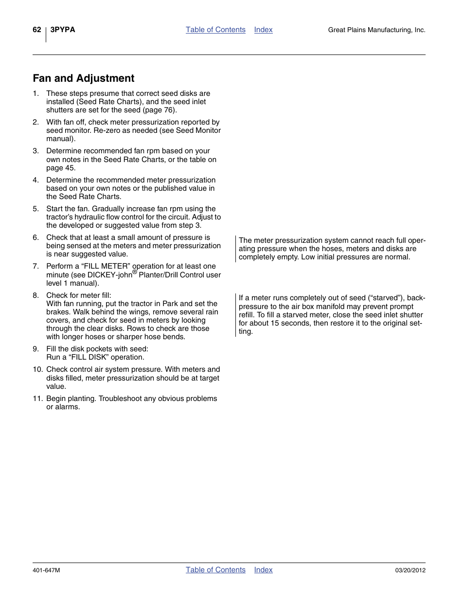 Fan and adjustment | Great Plains 3PYPA Operator Manual User Manual | Page 66 / 188