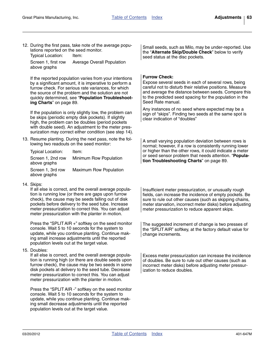 Furrow check | Great Plains 3PYPA Operator Manual User Manual | Page 67 / 188