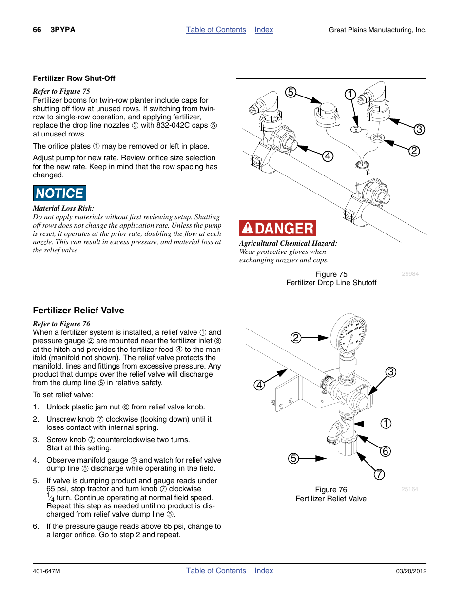 Fertilizer relief valve | Great Plains 3PYPA Operator Manual User Manual | Page 70 / 188