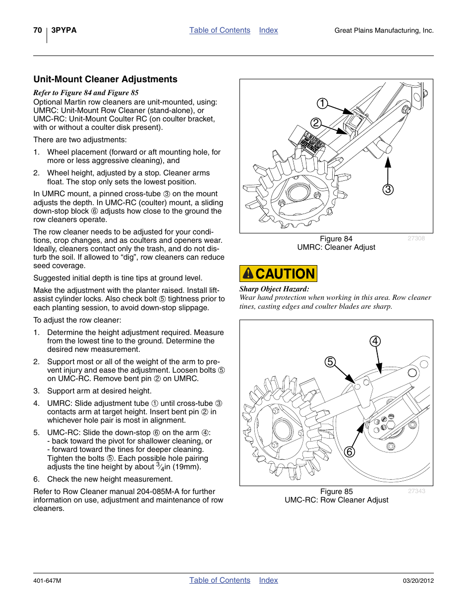 Unit-mount cleaner adjustments | Great Plains 3PYPA Operator Manual User Manual | Page 74 / 188